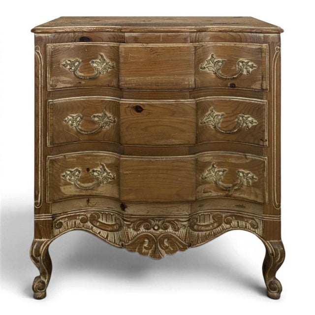 Wood Directoire Style Chest of Drawers in Canted Pine For Sale - Image 7 of 7