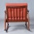 Wood Restored 1950's Danish Teak Rocking Chair in Terra Cotta Leather by Moreddi For Sale - Image 7 of 11