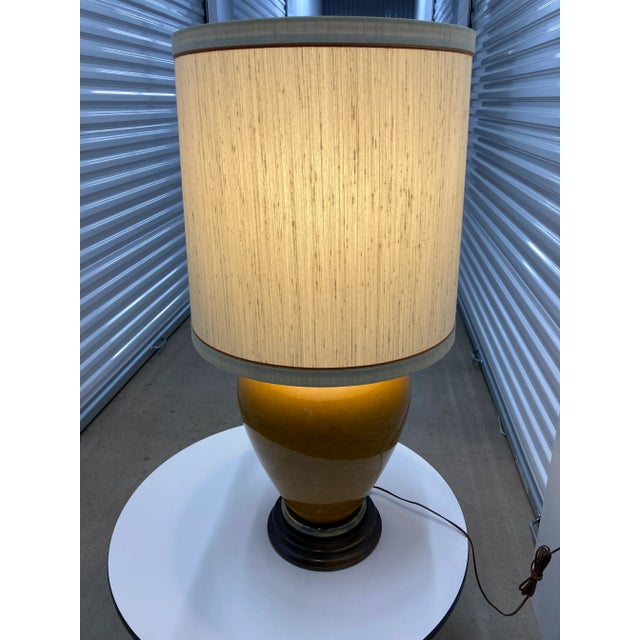 Large Frederick Cooper Crackle Glazed Porcelain Ginger Jar Table Lamp and Frederick Cooper Barrel Shade - a Pair For Sale - Image 10 of 13