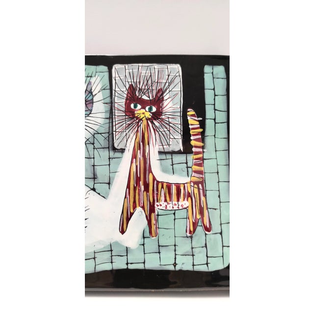 Pyriform Glazed Ceramic Plate by Otello Rosa for San Polo, Italy, 1950s For Sale - Image 10 of 14