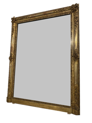 Antique French Napoleon Gold Leaf Mirror, 1870s