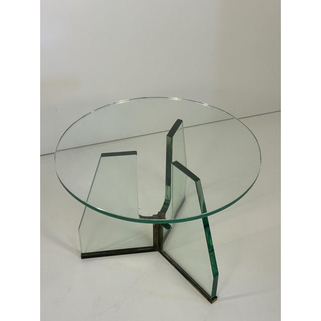 Vintage Glass Coffee Table in the style of Gio Ponti, 1930s For Sale - Image 6 of 10