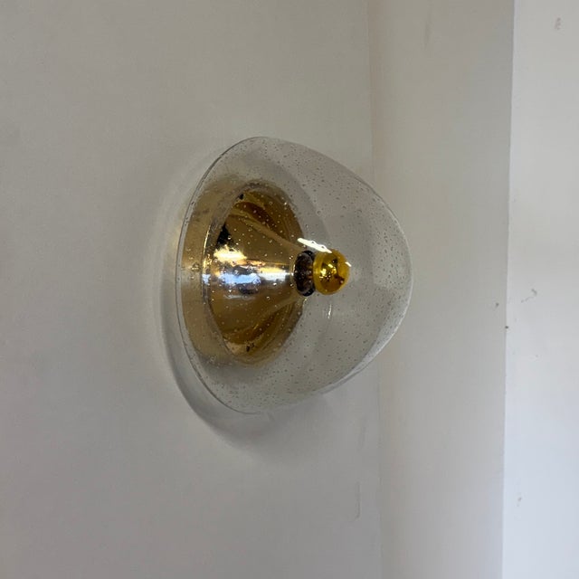 Gold Bubble Glass Gold Ceiling or Wall Lamp from Hoffmeister, 1970s For Sale - Image 8 of 13