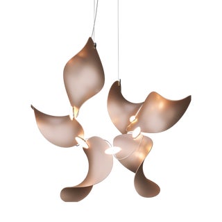 Dune 6 Cluster Chandelier with Shades in Copper Metallic Tone by Daniel Becker for Moss Objects For Sale