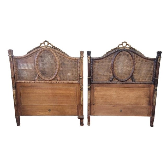 Late 19th Century Pair of French Cane Twin Headboards For Sale - Image 15 of 15