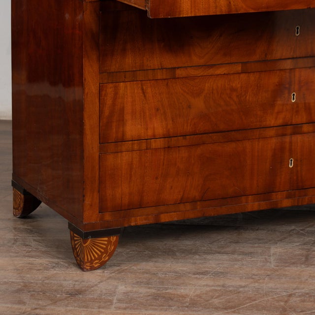 Early 19th Century Danish Mahogany Empire Inlaid Secretary Bureau For Sale - Image 15 of 16