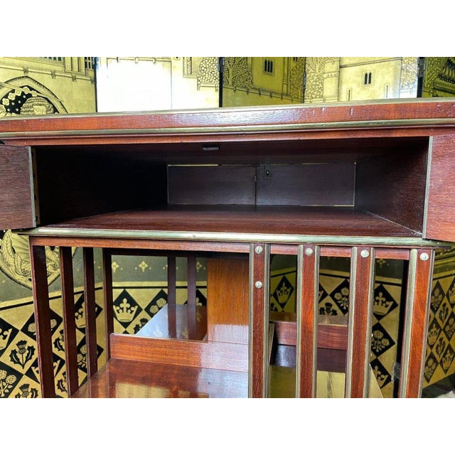 Rotating Library in Mahogany from Terquem Paris For Sale - Image 5 of 10