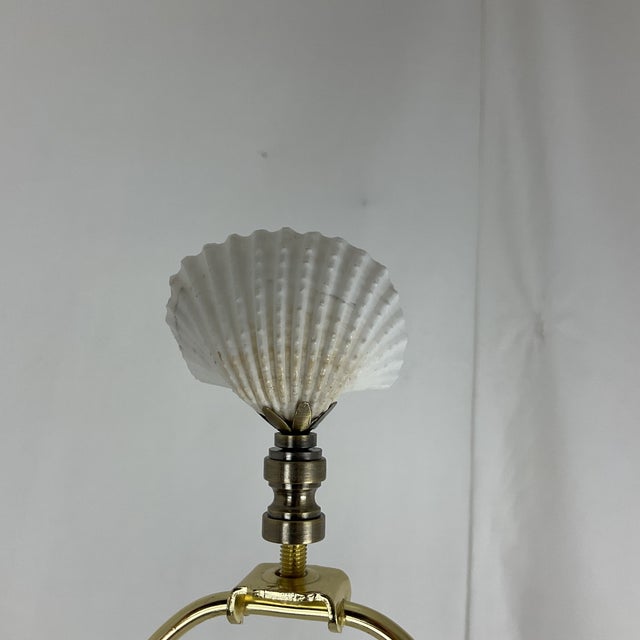 Wood Huge Custom Made Sea Shell Lamps - a Pair For Sale - Image 7 of 11