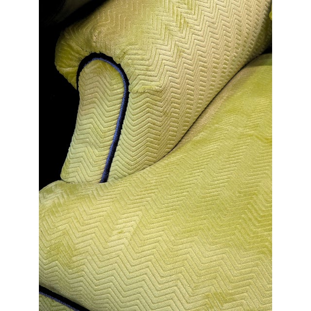 2020s Custom Designer Upholstered Armchair & Ottoman Set of 2 For Sale - Image 5 of 8