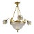 Four Light French Neoclassical Style Gilt Bronze and Glass Chandelier For Sale