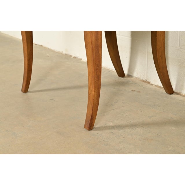 Kindel Furniture Style Regency Carved Walnut Armchairs, Pair For Sale - Image 11 of 15