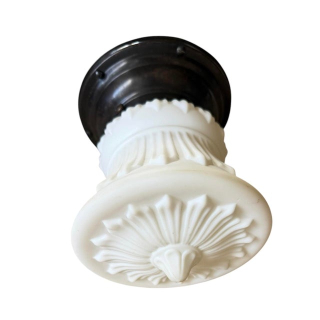 Antique Ceiling Light Fixture With Cast Acanthus Motif For Sale In Los Angeles - Image 6 of 6