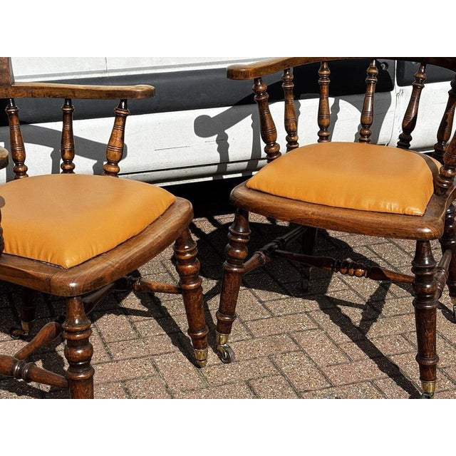 Victorian Library Armchairs, Set of 2 For Sale - Image 5 of 8