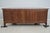 Maison Gouffe Vintage French Oak 4 Door Marble Top Console For Sale - Image 17 of 18