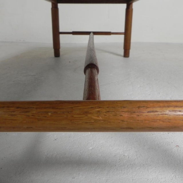 Vintage Oak Coffee Table with Slate Top in Oak Frame, 1960s For Sale - Image 14 of 18