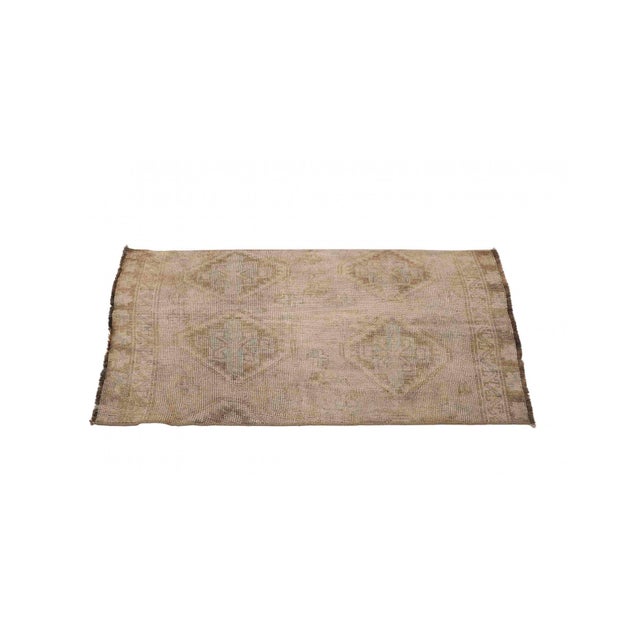 Mid-Century Modern Vintage Faded Small Kars Rug - 2`5″ X 3`11″ Ft For Sale - Image 3 of 6