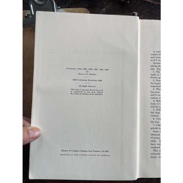 1950s 1952 General Chemistry Textbook For Sale - Image 5 of 6