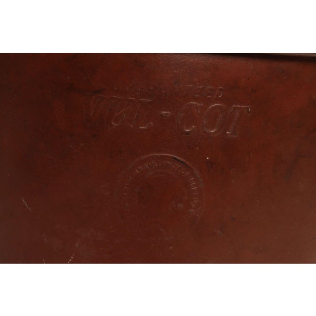 Vintage Industrial National Vulcanized Fibre Company "Vul-Cot" Waste Basket For Sale - Image 13 of 16