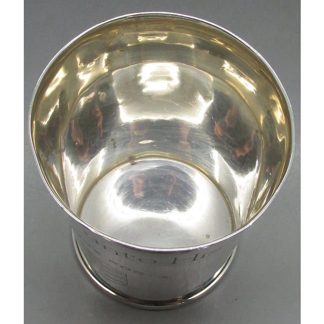 1930s Asprey & Co. London Sterling Silver 1937 Coronation Beaker Cup Engraved for r.e. Knocker For Sale - Image 5 of 16