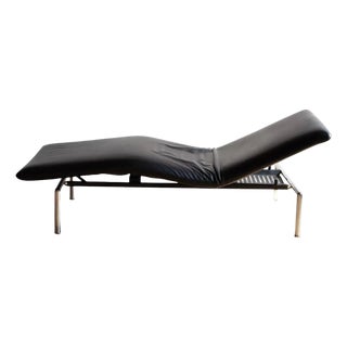 Italian "Pick-Up" Chaise by Tacchini in Black Leather For Sale