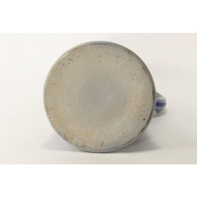 1880's Blue on Gray Stoneware Beer Stein 2 L Westerwald, Germany For Sale - Image 18 of 18