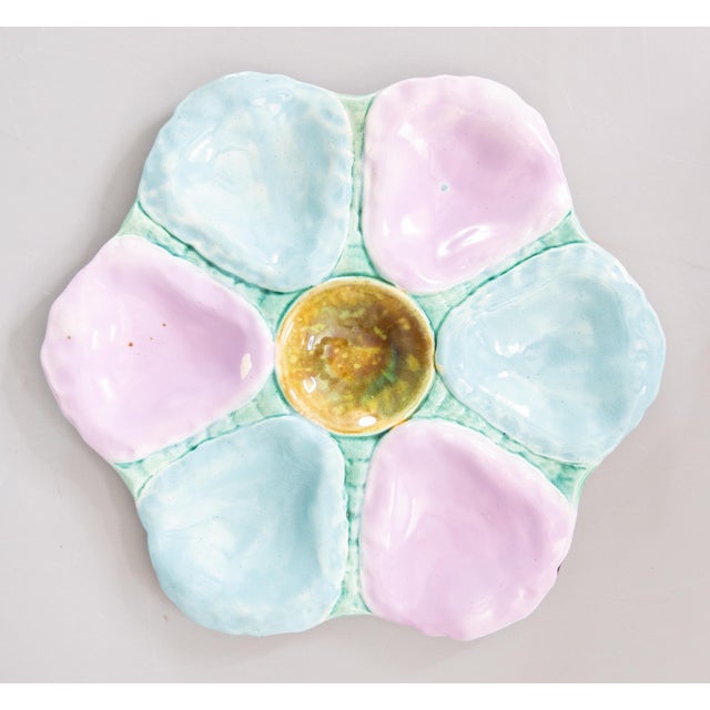 Ceramic 19th Century English Majolica Oyster Plate For Sale - Image 7 of 7
