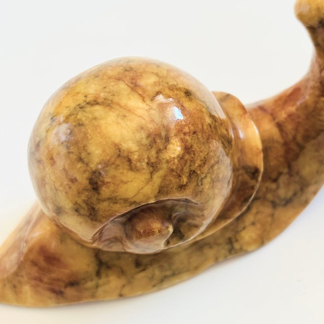 Stone Vintage Alabaster Snail For Sale - Image 7 of 11