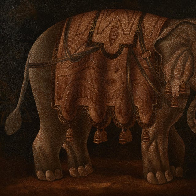 Vintage Painting of an Elephant by Reginald Baxter For Sale In West Palm - Image 6 of 13