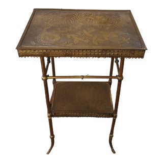 Antique Charles Parker Co. Brass Aesthetic Movement Accent Table c.1880 For Sale