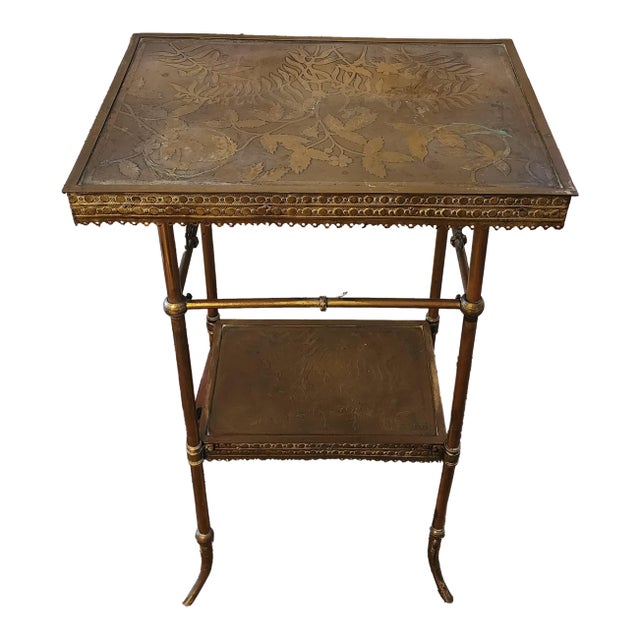 Antique Charles Parker Co. Brass Aesthetic Movement Accent Table c.1880 For Sale