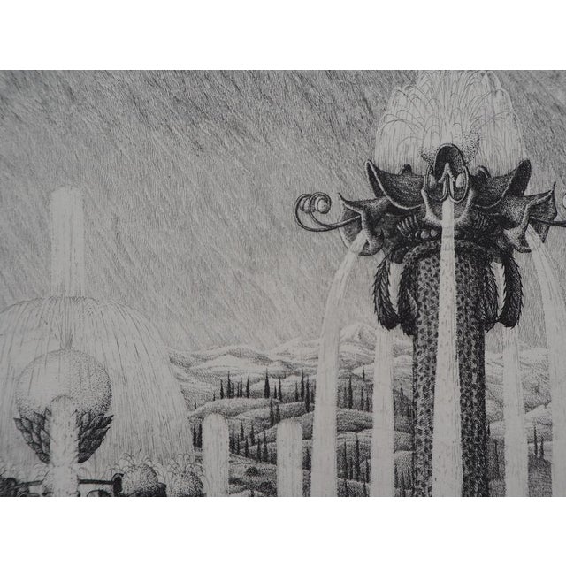 François Houtin, Water Theatre, 1985, Hand Signed Etching For Sale - Image 7 of 8
