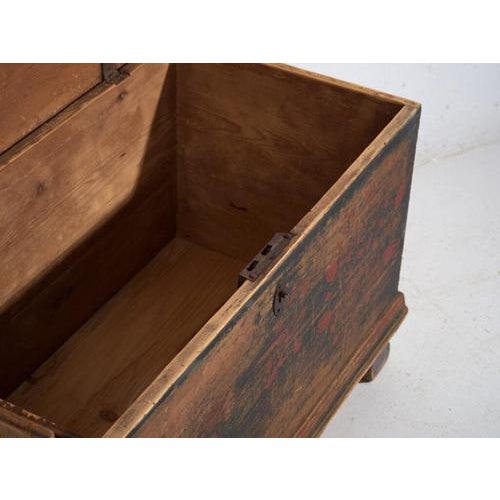 Antique Folk Art Trunk For Sale - Image 5 of 11