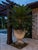 Vintage Neoclassical Cast Stone Garden Urn Planter With Lion Mascarons For Sale - Image 11 of 12