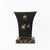 Early 21st Century Vintage Black Hand-Painted Metal Cachepot/Flower Pot/Wastebasket With Floral Design For Sale - Image 5 of 12