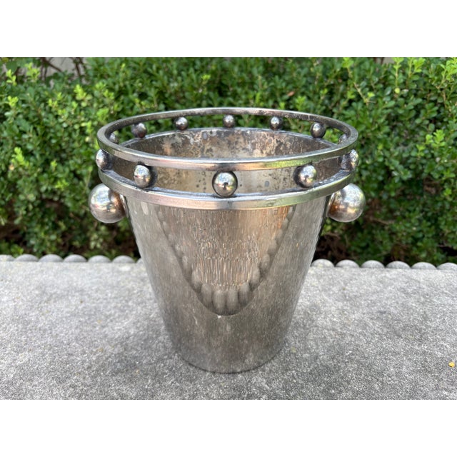 Mid-Century Modern Late 20th Century Modernist Silver Plated Champagne Bucket Designed by Larry Laslo For Sale - Image 3 of 9