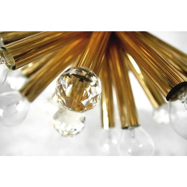 Gilt Brass Pendant Lamp with Swarovski Balls from Ernst Palme, 1960s For Sale - Image 9 of 18