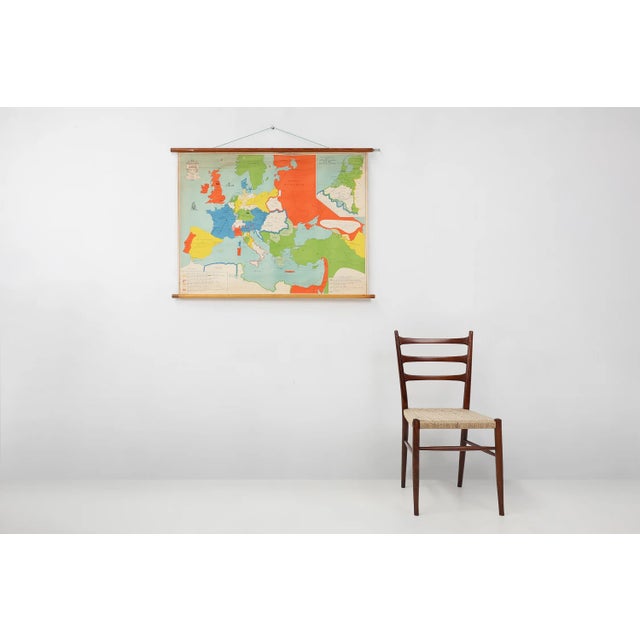 Belgium / 1950 / school map Europe 1815-1871 / canvas, wood / Mid-century / vintage Vintage school map of Europe between...
