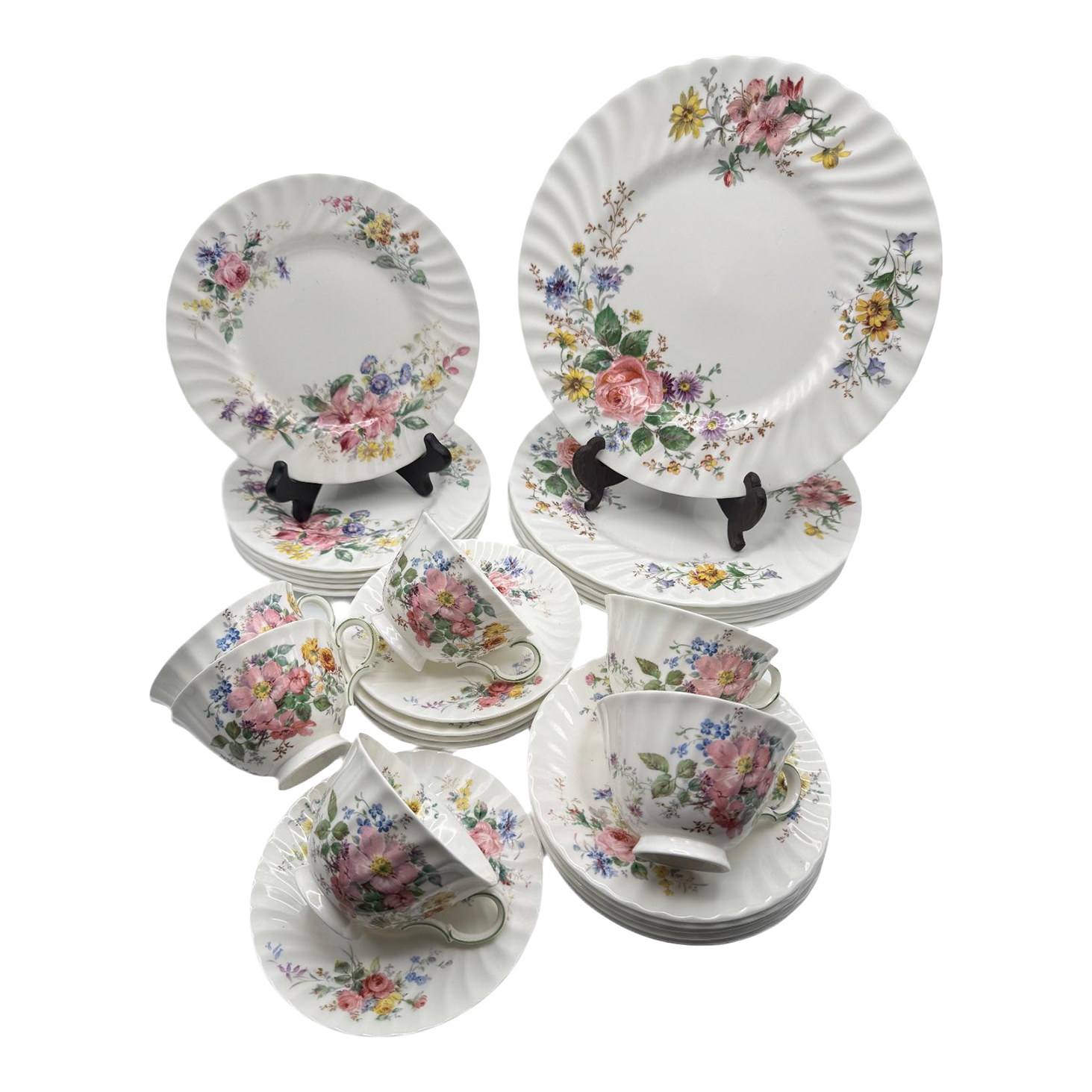 1960s Royal Doulton Bone China “Arcadia” h.4802 – 30-Piece Dinner