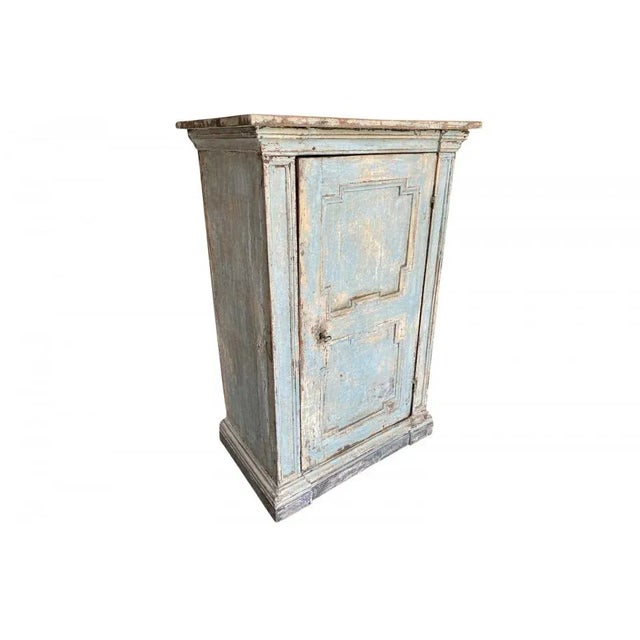 Italian 18th Century Light Blue Painted Cabinet For Sale - Image 13 of 13