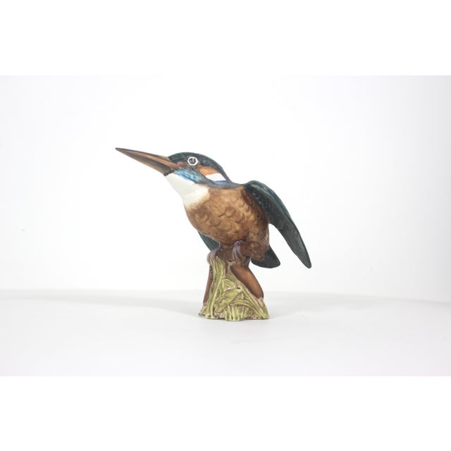 Blue Vintage Large Beswick Kingfisher Model 2371 For Sale - Image 8 of 13