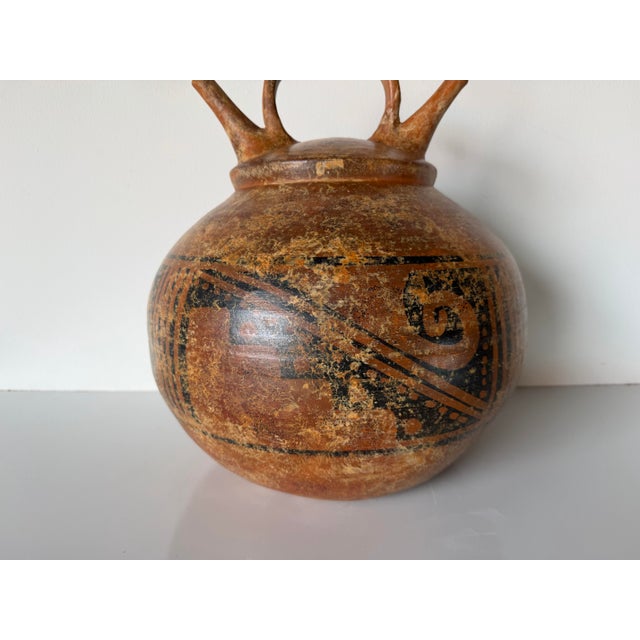 Ceramic Vintage Pre-Columbian Style Art Pottery Vessel For Sale - Image 7 of 12