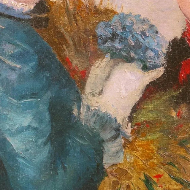 Modern 'Paris, Flower Market' by Francois Gerome, Young Mademoiselles, Gamines Des Fleurs, Jeunes Filles For Sale - Image 3 of 8