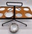 Rare Set of MCM Serving Plates and Wood Carry Holder Set of 9 For Sale - Image 10 of 12