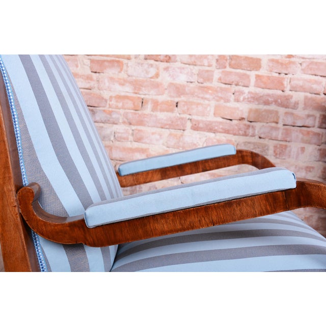 Biedermeier Lounge Chair in Oak, Spruce and Walnut, Austria, 1830s For Sale - Image 10 of 12