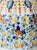 Antique Polychrome Table Lamp with Silk Lampshade, 1890s For Sale - Image 9 of 15