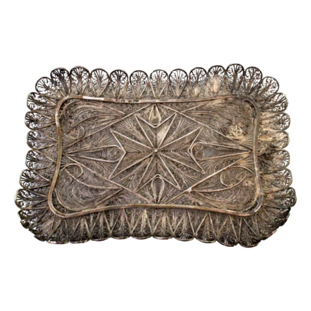 Silver Filigree Ring For Sale