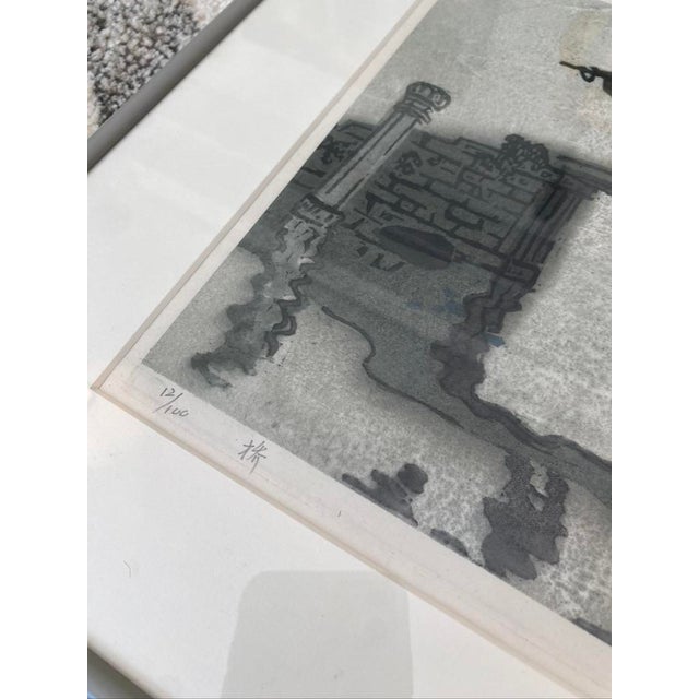 This traditional woodblack print is by artist Zhu Ming born in Suzhou 1943. He was a member of Chinese Engraving Artist...