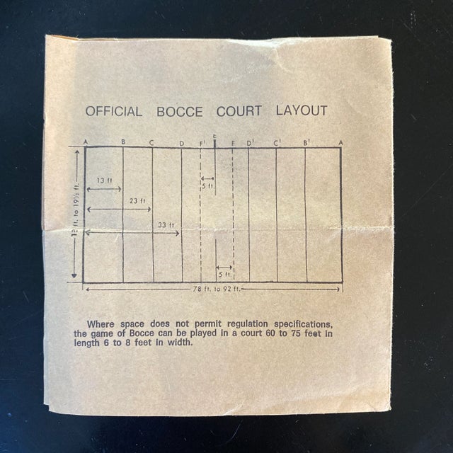 Burgundy Vintage Italian Bocce Lawn Bowling Set, 9 Pieces For Sale - Image 8 of 12