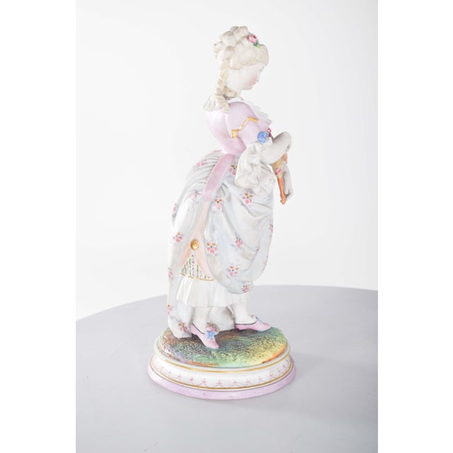 Dresden Porcelain Sculptures, 1910, Set of 2 For Sale - Image 6 of 17