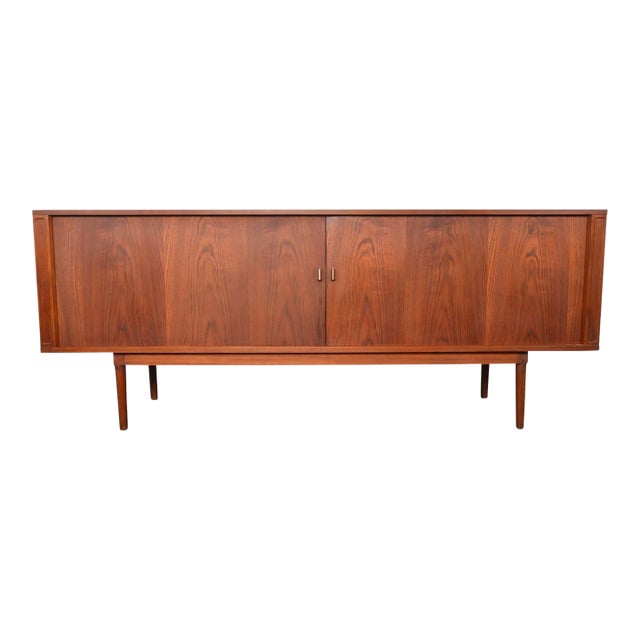 Mid 20th Century Tambour Credenza / Room Divider in Teak by Peter Løvig Nielsen For Sale